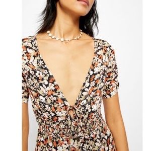 Free People Forget Me Not Mini Dress Floral Pattern. Size 4
